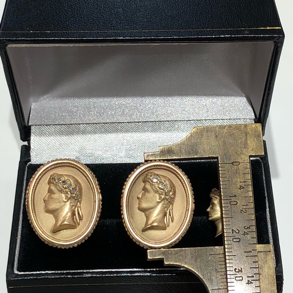 14K Solid Heavy Antique Cufflinks and Tie Tack!!! - Picture 7 of 8
